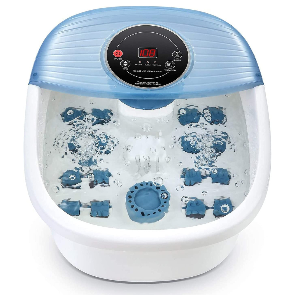 Heated Bubble Bath Foot Massager with Vibrations