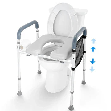 Sturdy Raised Toilet Seat Riser with Handles