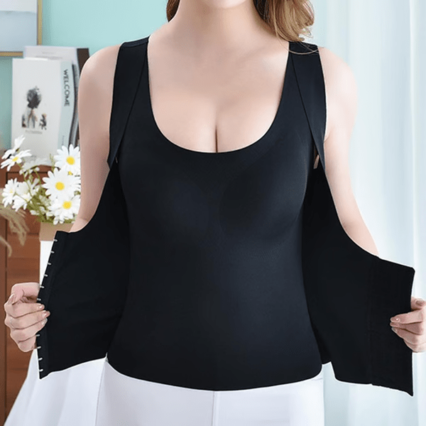 Breathable Waist Trainer Bra Shapewear | 4-In-1 Waist Buttoned Bra | Adjustable Waist Trainer with Bra