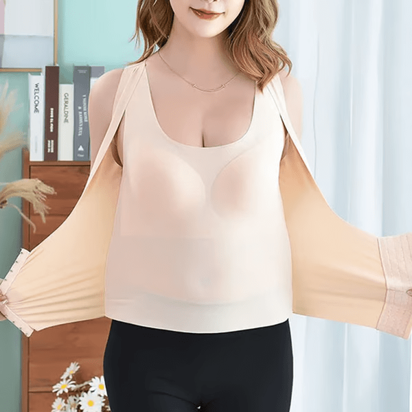 Breathable Waist Trainer Bra Shapewear | 4-In-1 Waist Buttoned Bra | Adjustable Waist Trainer with Bra