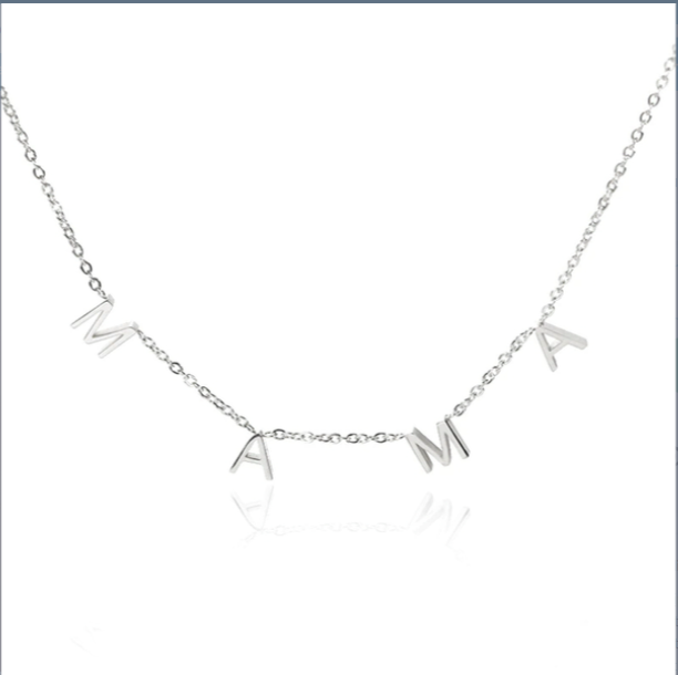 MAMA Pave Letter Necklace