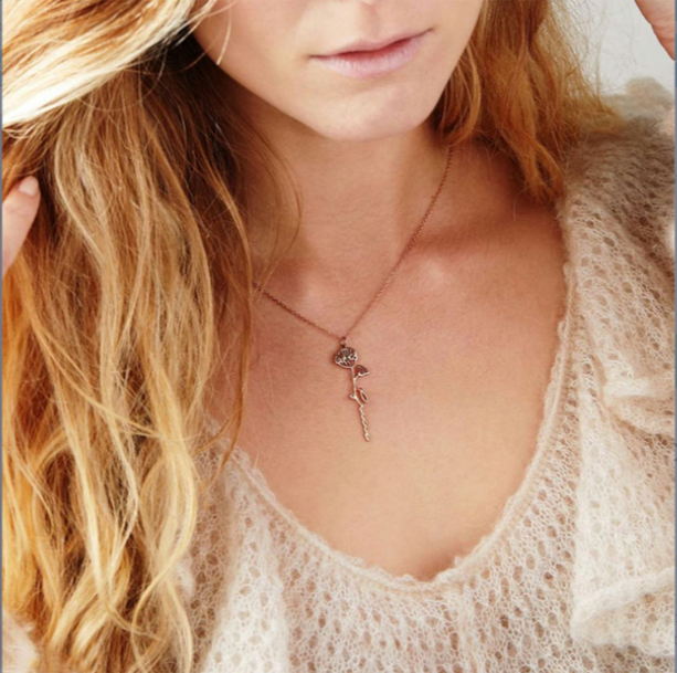 Custom Name Birth Month Flower Necklace