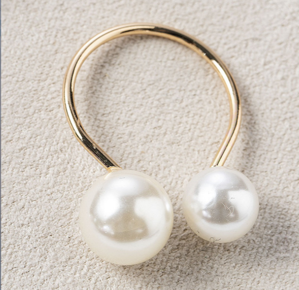 Double Pearl Ring for Women