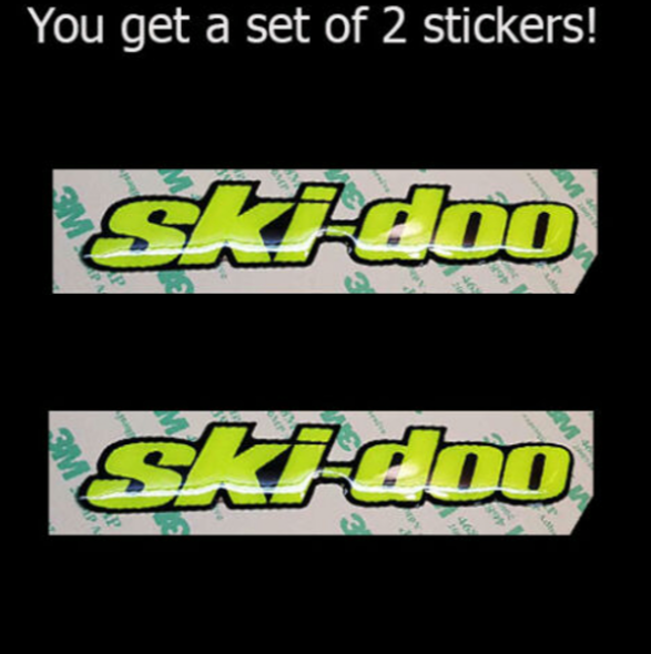 SKI DOO 3D EMBLEM DECAL STICKER for snowmobiles, ATVs and UTVs