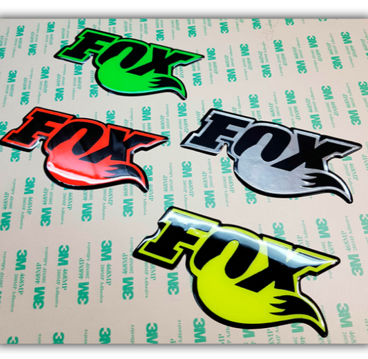 FOX 3D EMBLEM DECAL STICKER for for snowmobiles, ATVs and UTVs