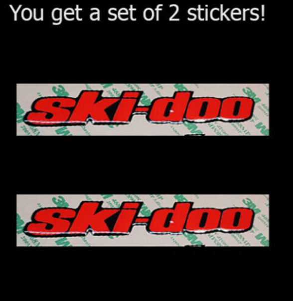 SKI DOO 3D EMBLEM DECAL STICKER for snowmobiles, ATVs and UTVs