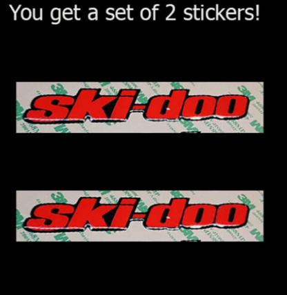 SKI DOO 3D EMBLEM DECAL STICKER for snowmobiles, ATVs and UTVs