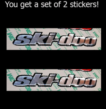 SKI DOO 3D EMBLEM DECAL STICKER for snowmobiles, ATVs and UTVs