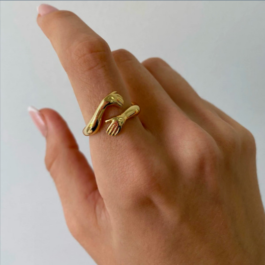 Hugging Hands Ring