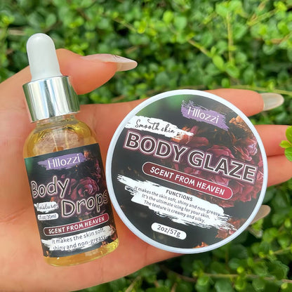 Strawberry Glow Body Glaze & Oil – Hydrating Body Lotion and Massage Oil for Silky, Radiant Skin