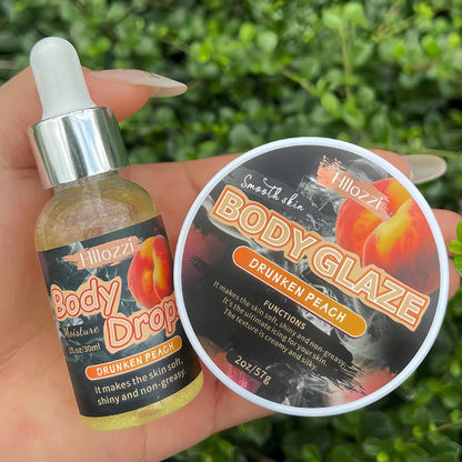 Strawberry Glow Body Glaze & Oil – Hydrating Body Lotion and Massage Oil for Silky, Radiant Skin
