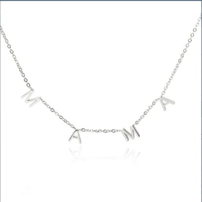 MAMA Pave Letter Necklace