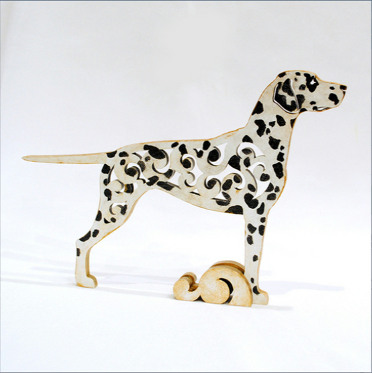 Figurine Dalmatian, dog statuette made of wood (MDF), statue hand-painted