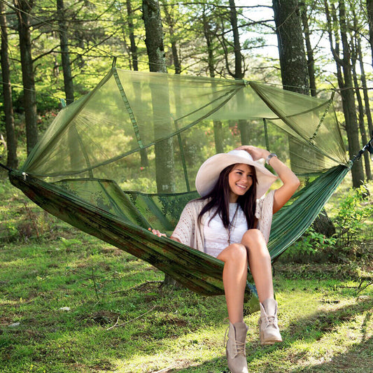Portable Outdoor Traveler Camping Hammock Tent With Canopy